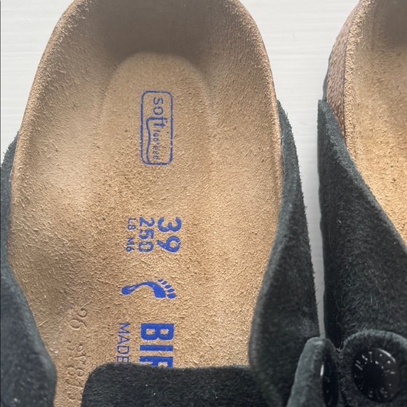 Birkenstock Boston Clog Black Suede Size 39 - Picture 3 of 7